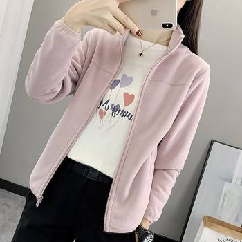 Autumn and Winter Outdoor Fleece Jacket for Women, Double-Sided Coral Fleece, Thickened Warm Sweatshirt, Fleece Couple Ins Slimming Coat