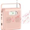 Pink Satchel Satchel Cd Player English Prenatal Education Cd Radio Cassette Recorder All-In-One Machine Super Stereo
