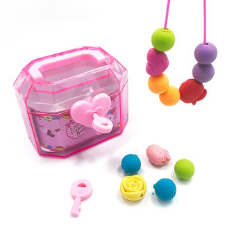 Creative Treasure Box Storage Box Eraser Kidsren's Elementary School Stationery DIY Bracelet Eraser Cartoon Mini Prize