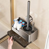 Powerful Suction Cup Toilet Brush Storage Rack with Base suit Household Wall-mounted Toilet Brush Without Dead Angle