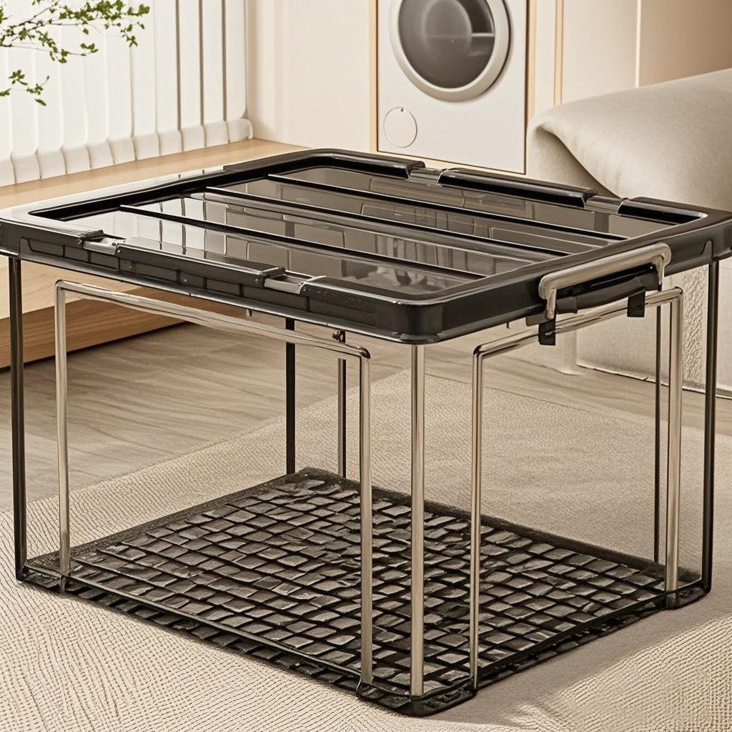 Good Helper Large Capacity Transparent Storage Box Household Wardrobe Clothes Plastic Box Toy Trunk Storage Box