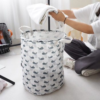 Simple style simple laundry basket fabric storage basket home laundry basket dirty clothes storage basket bathroom laundry basket