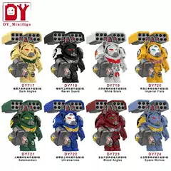 Foreign Trade Goods Dy717-724 Warhammer Terminator Series Space Marine Minifigure Assembled Building Block Toy Bag