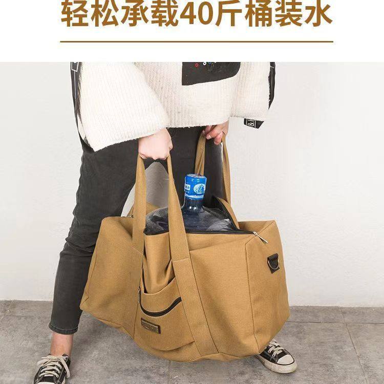 Canvas handbag large capacity wear-resistant luggage bag travel bag travel backpack outdoor travel bag manufacturers wholesale
