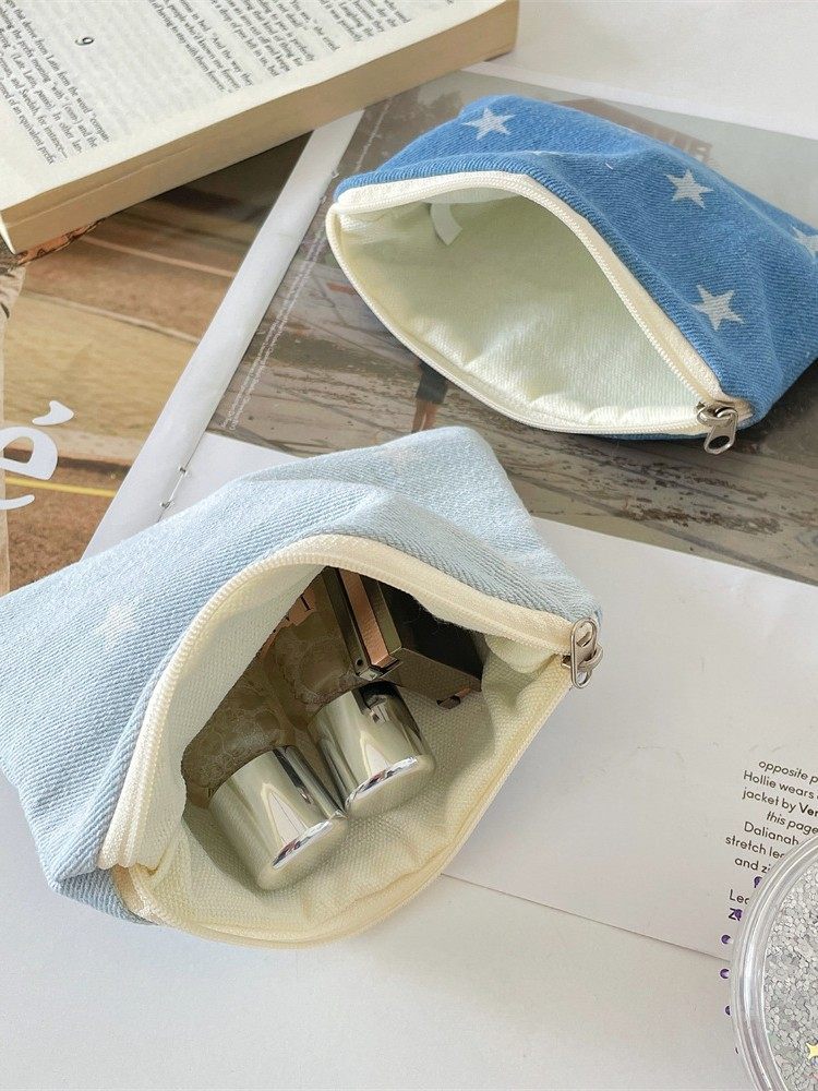 5674 Cowboy Star Print Coin Purse Outing Travel Lipstick Cosmetic Bag Storage Bag Key Student Wallet