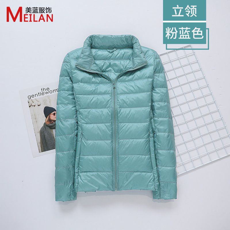 羽绒服女士2025新款短款轻薄加厚保暖修身韩版白鸭绒时尚外套批发