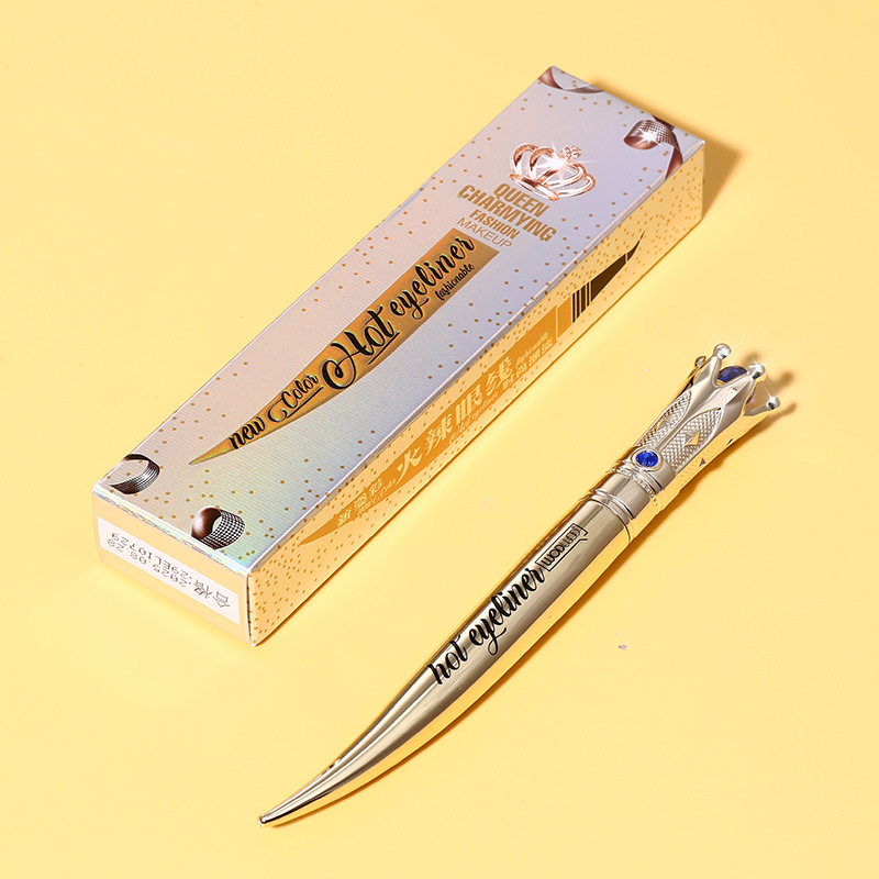 Wodwod Queen Charm Eagle Beak Non-Smudge Liquid Eyeliner Pen Waterproof Quick-Drying Ultra-Fine Cool Black Beginner Eyeliner Pen