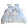 Factory direct sales of Princess Dishnike Aisha cotton washed cotton four-piece Children's cotton bedding 4