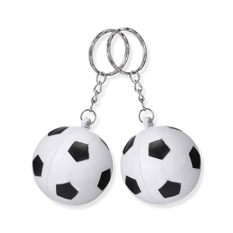 Popular 4cm Solid Pu Pressure Ball to Relieve Stress and Vent Kidsren's Small Mini Football Keychain Backpack Pendant