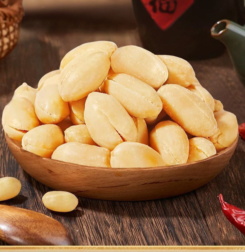 Laojiekou Oil-Free Peanuts 500g Large Package Five-Spice Pepper Salt Spicy Shell-Free Peanuts Snacks for Drinking