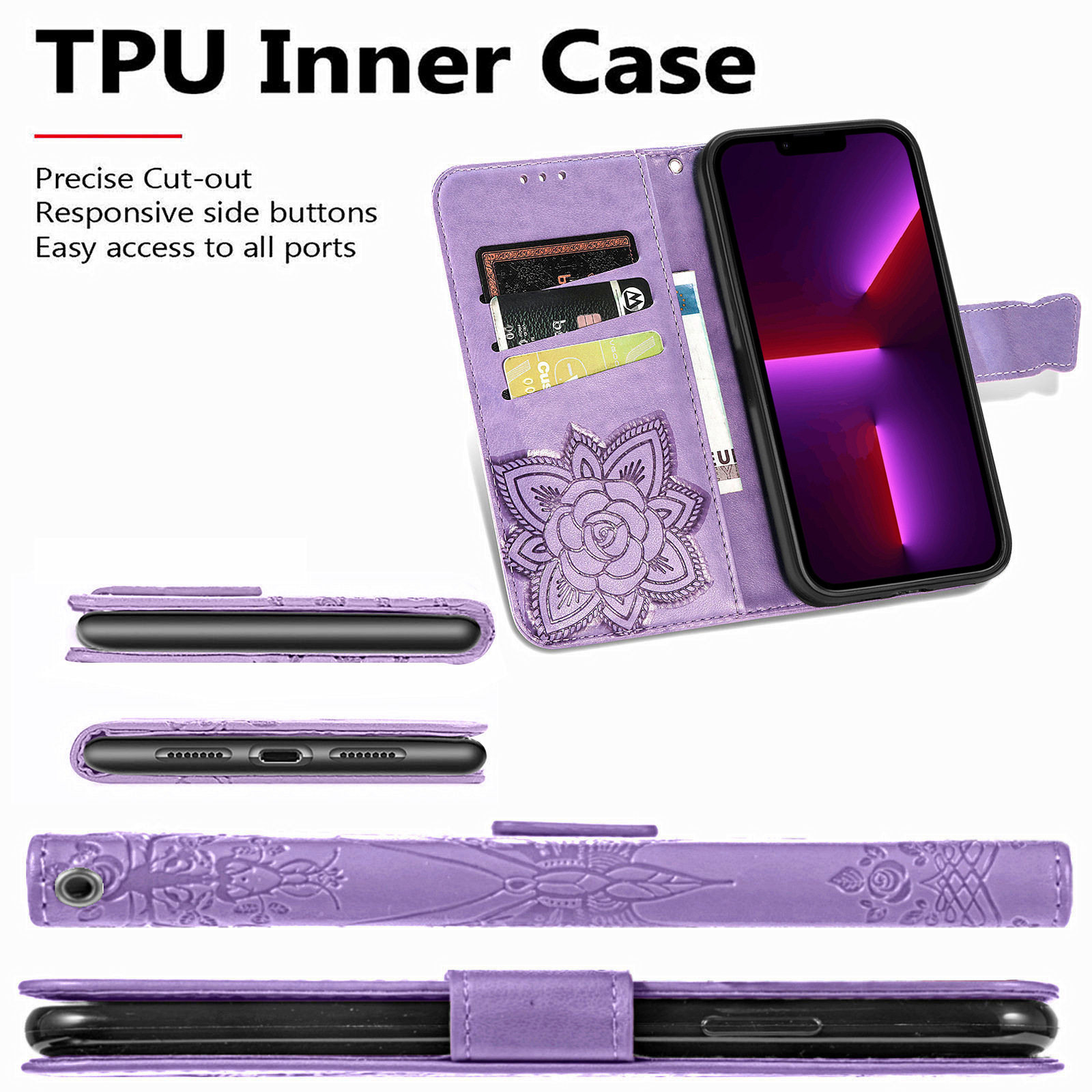 Wholesale Suitable for Apple 17Pro Mobile Phone Leather Case Flip Iphone16 Mobile Phone Case Embossed Xr Leather Protective Case