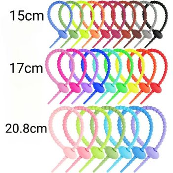 15cm tadpole silicone cable tie winder DIY key chain jewelry pendant lanyard doll accessories factory direct sales