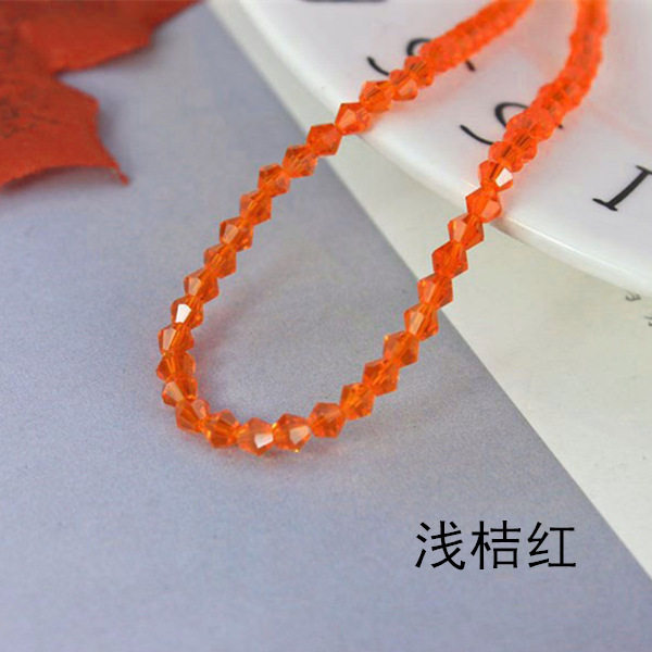 3/4/6mm水晶菱形珠子尖珠散珠两头尖diy手工发饰材料饰品配件批发