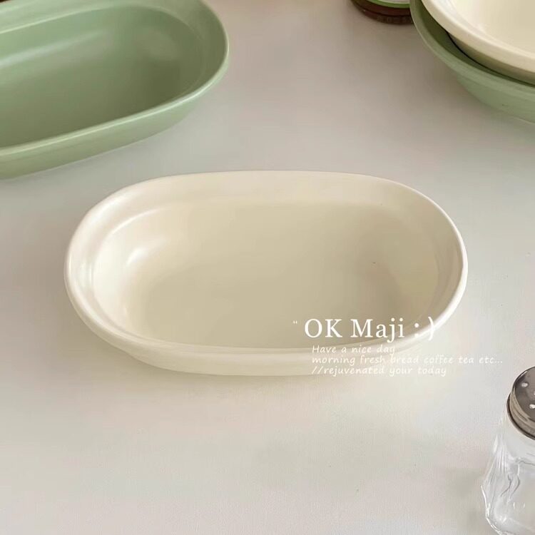 Ins Style Tableware Salad Bowl Advanced Sense Air Fryer Special Baking Bowl for Oven Ceramic Steamed Egg Bowl Baked Rice Bowl