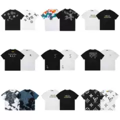 European and American Casual Versatile Men's and Women's Spring and Summer New Style, Affordable Alternative to Luxury Brand Round Neck Printed Logo Short-Sleeve T-Shirts, Cross-Border European Goods