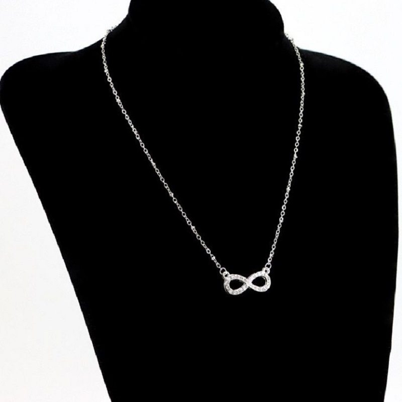 European and American-style Cross-border Simple Lucky 8-character Necklace Accessories Women's Fashion All-match Personality Design High-grade Clavicle Chain