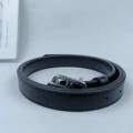 Blsj plain silver buckle + black