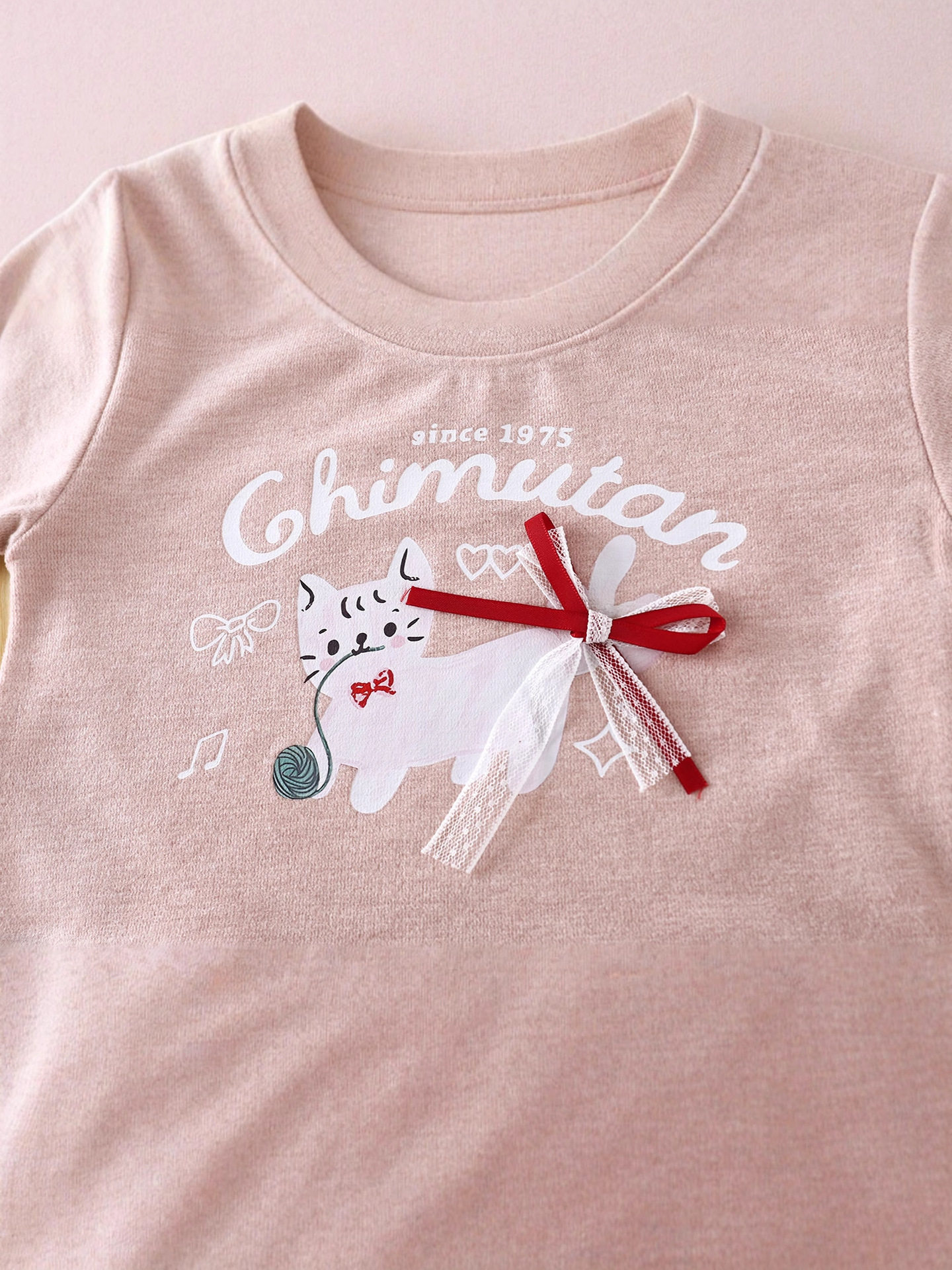 Girls' Cartoon Printed Hoodie Set, Spring & Autumn Sweet Lace Wide-Leg Pants Two-Piece Outfit