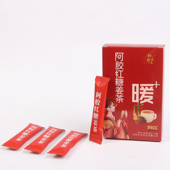 Donkey-Hide Gelatin, Red Dates, and Ginger Tea Powder 100g Individually Packaged Brown Sugar Ginger Date Tea for Nourishing and Health-Preserving, Dispelling Cold with Small Yellow Ginger