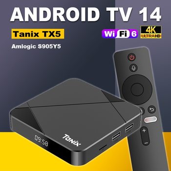 Cross-Border Tanix Tx5 Tv Box S905Y5 Android 14 Network Set-Top Box 4K Hd Tv Box Wholesale