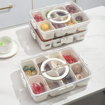 Kitchen Crisper Spice Storage Box Household Lidded Packaging Storage Jar Food Grade Plastic Octagonal Seasoning