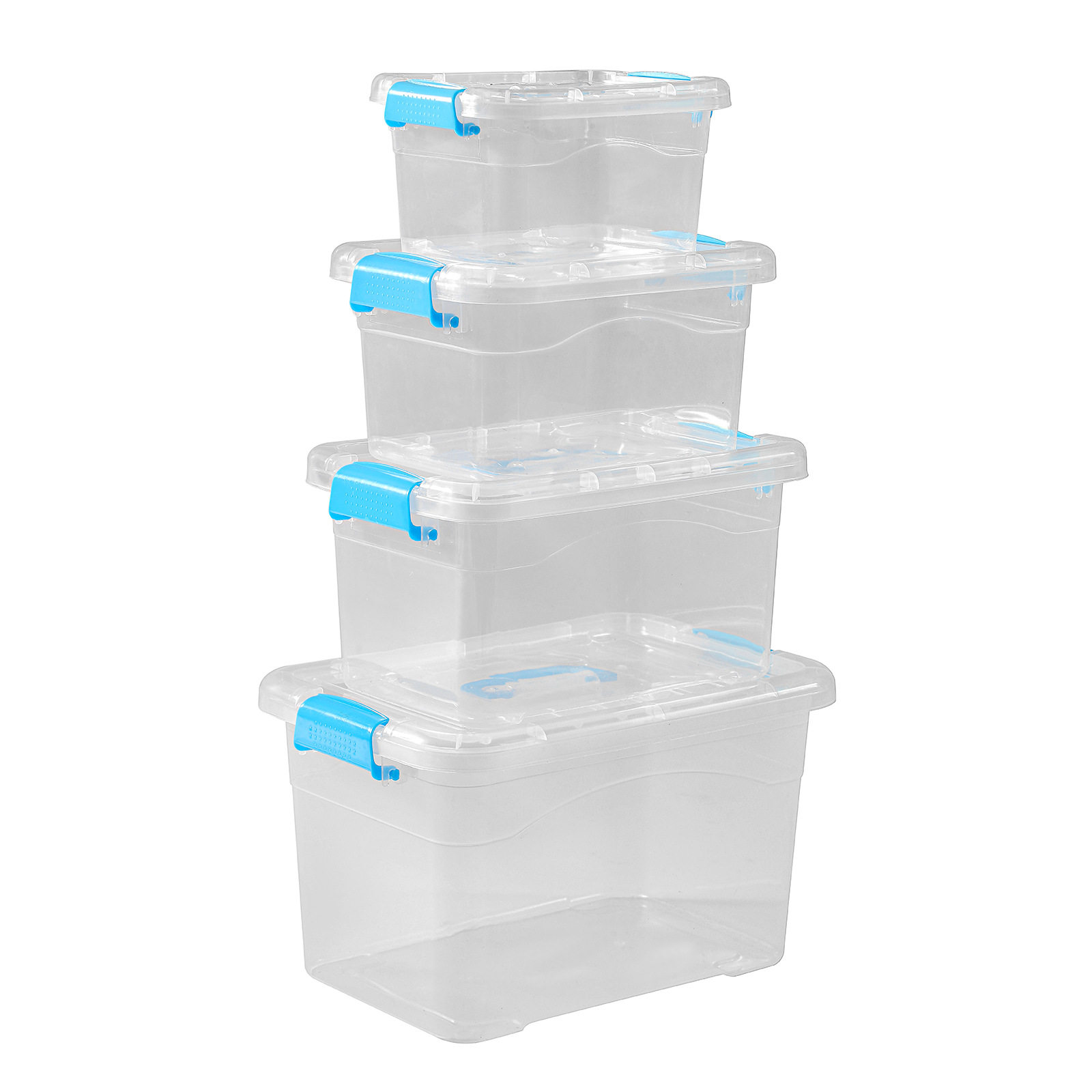 Transparent Large Desktop Storage Box with Lid Toy Storage Box Organizer Snack Storage Box Car Storage Box