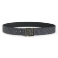 Black and blue belt + gold buckle