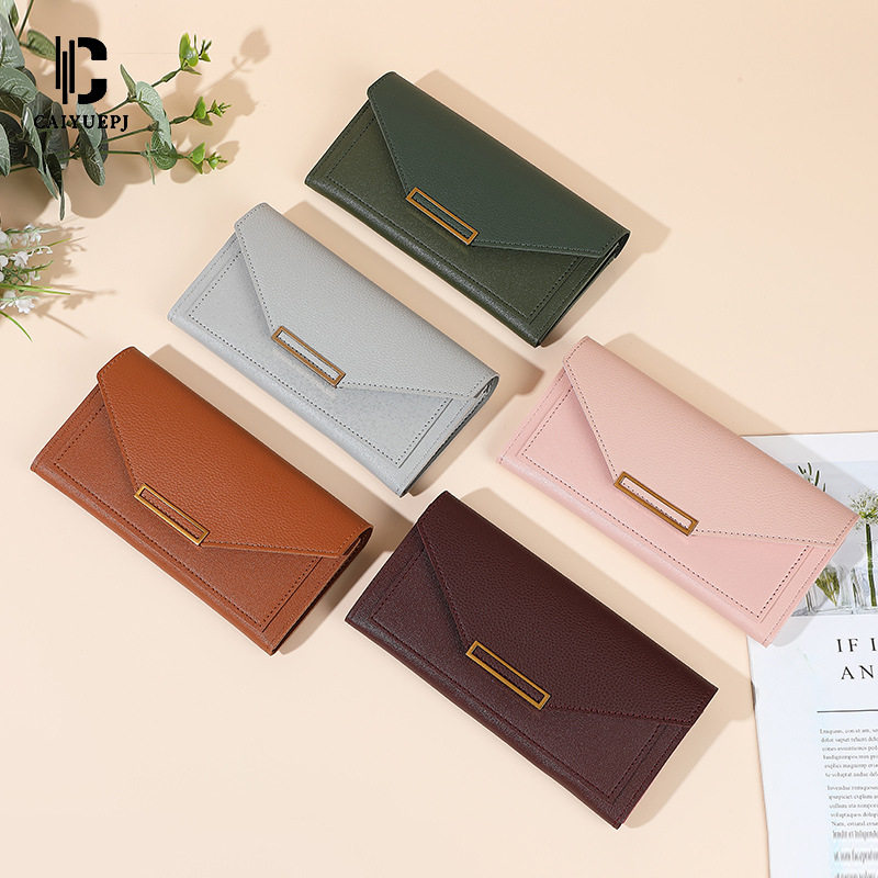 Wallet Cross-Border New Style Female Korean Style Trendy Personality Long Small Fresh Multi-Functional Buckle Japanese and Korean Retro Thin Coin Purse