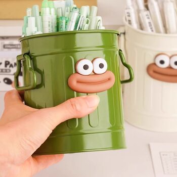 Student Pen Holder Box for the Beginning of School, High-Looking Pen Holder, Large-Capacity Desktop Storage Box, Internet Celebrity Sausage Mouth Office Stationery