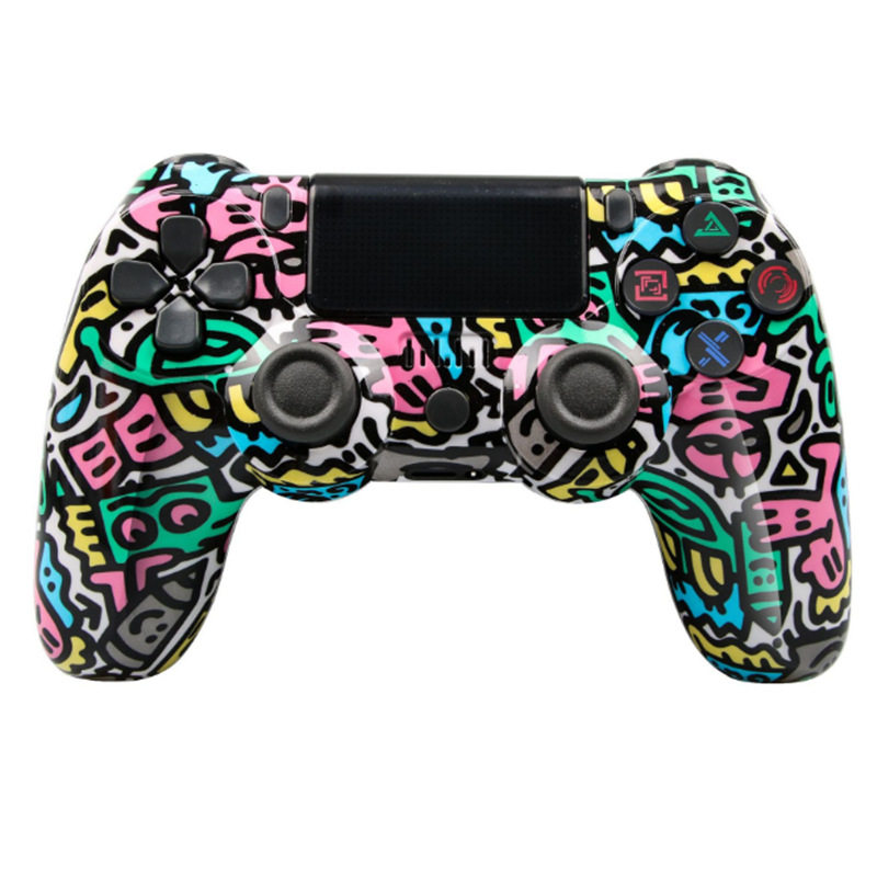 Private Model Cross-Border P4 Controller P4 Wireless Bluetooth Vibration Game Controller with Light Bar Vibration Pc360Ps3 Full Function