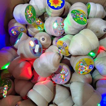 Wooden Spinning Top Luminous Spinning Top Nostalgic Ice Monkey Cow Fitness Toy Wholesale for Teenagers, Children, and Adults