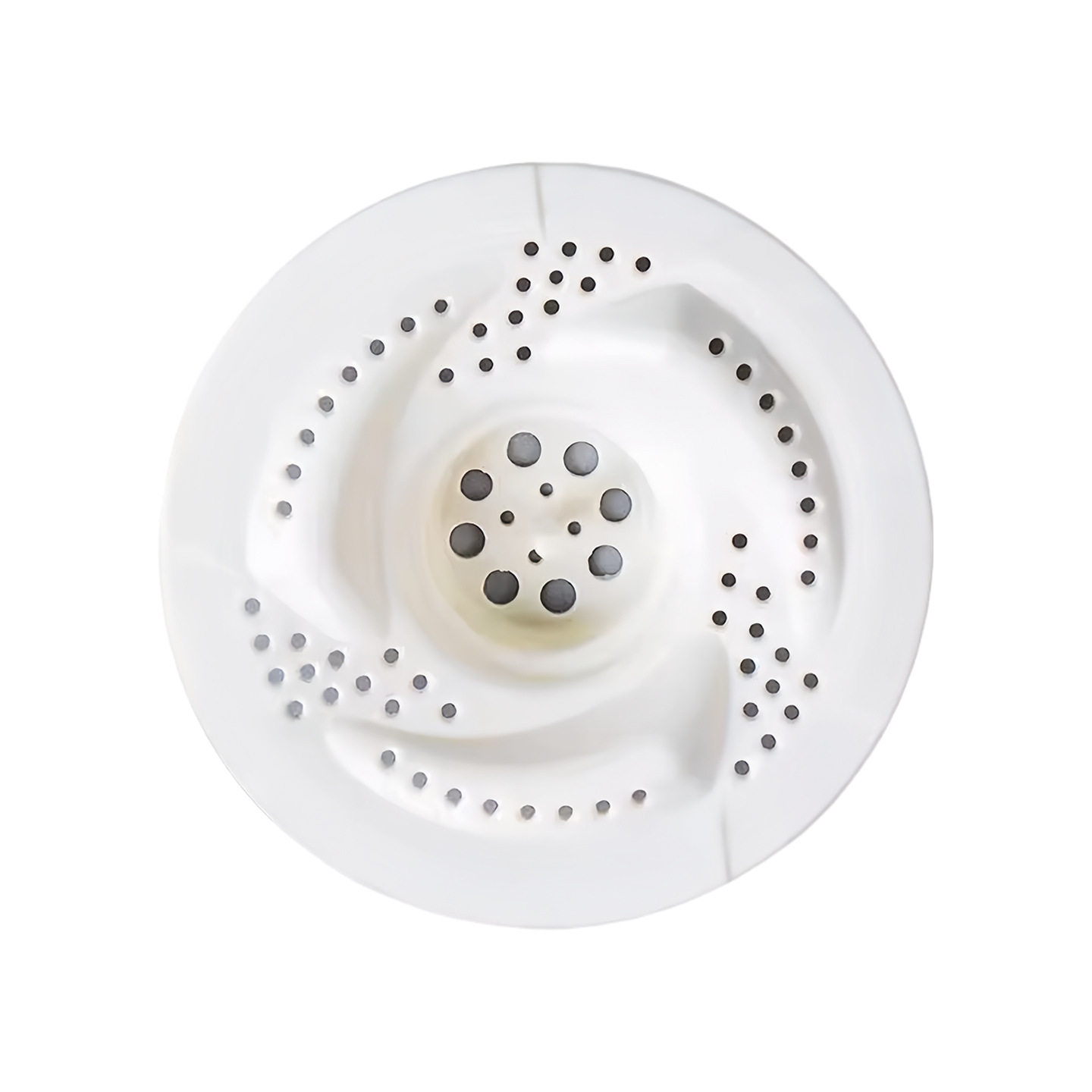 Japanese-Style Swirl Floor Drain Bathroom Hair Catcher Kitchen Toilet Sewer Rotating Insect-Proof Anti-Clogging Filter Net