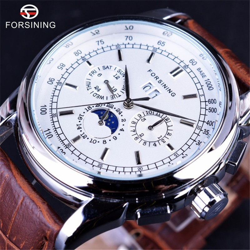 forsining men's fashion casual multi-functional Shanghai movement automatic mechanical watch