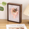 Hollow Stereo Dried Flower Photo Frame DIY Doll Eternal Flower Figure Wooden Simple Specimen Handmade Creative