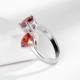 New Cross-border Trend Love Diamond Silver Plated Ring Women's Fashion All-match Internet Celebrant Same Style Hand Jewelry Live Good Goods