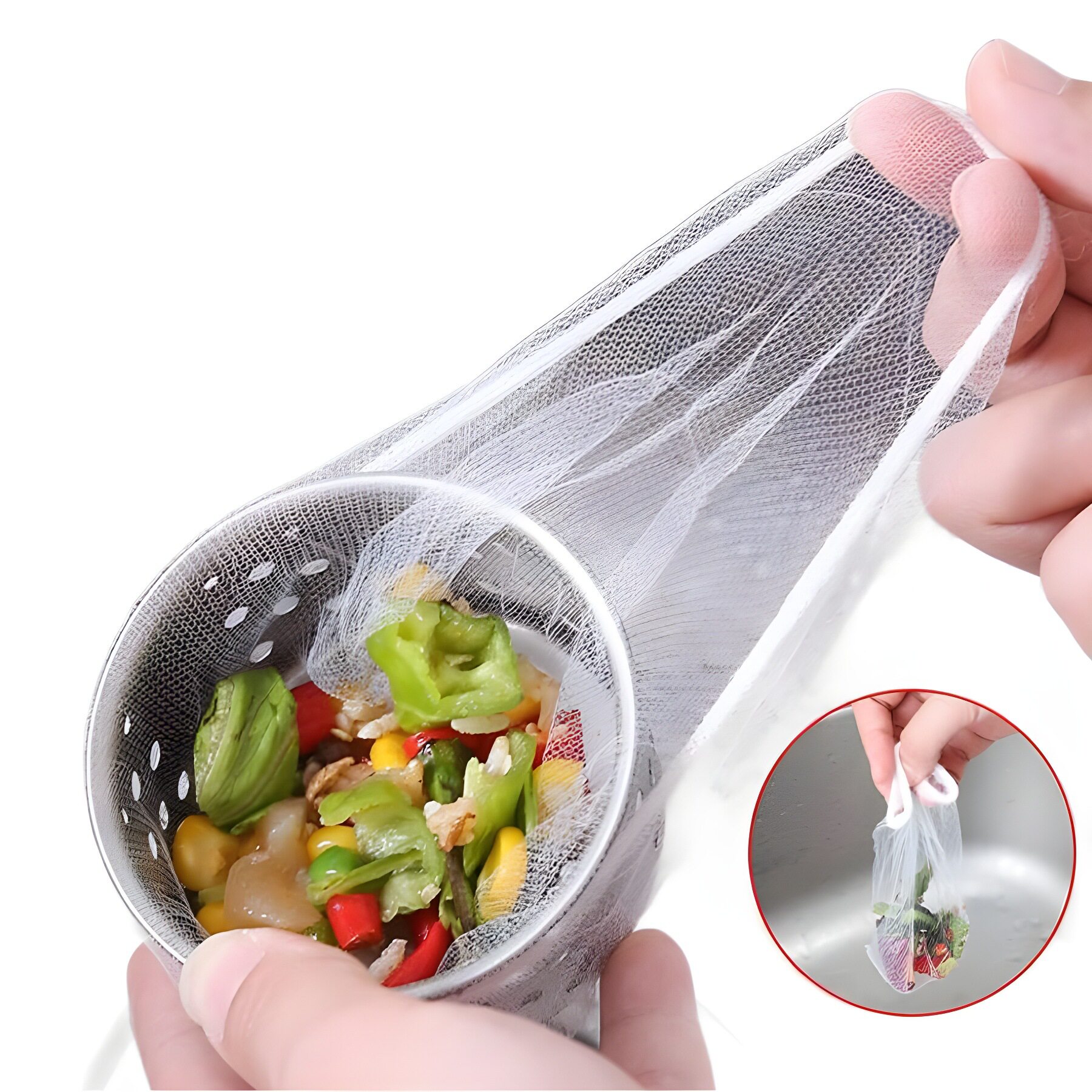 Disposable Kitchen Sink Strainer Anti-Clogging Sink Drain Garbage Filter Dishwashing Sink Strainer
