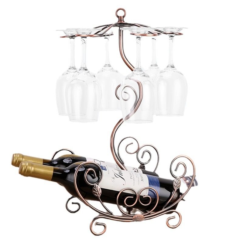 Wine Rack cup holder iron wine rack decoration household wine cabinet decoration wine glass upside down wine cup holder decoration