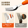 New cross-border baby practice drop-resistant spoon baby learning to eat training spoon Fork cartoon children tableware suit