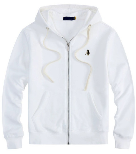 外贸爆款加绒小马秋冬RL连帽开衫纯色卫衣刺绣宽松大码保罗男装Po