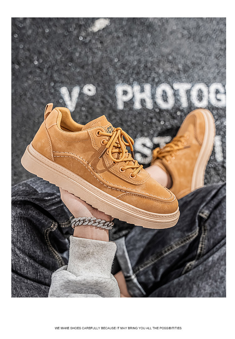 Men's Shoes 2025 Autumn New Men's Breathable Trbottomy Shoes Trbottomy Easiest for Match Thick-Soled Sports Shoes Casual Sneakers Leather Shoes 13 O1CN01ZSP8Sp1IneVRxr39n !!2215987860938 0 cib