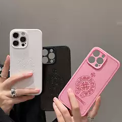 Trendy Brand Croxin Leather 17Promax Phone Case for Iphone16, Suitable for Apple 12, Cross Design, 13 Full Cover Case