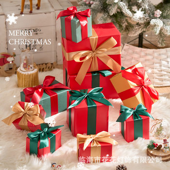 Christmas Decoration Supplies, Home Christmas Tree Gift Boxes, Pile-Up Ornaments, Festive Atmosphere Scene Layout Props