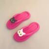 Slippers Women's Summer 2024 New Cartoon Flat Non-slip Beach Shoes Thick-soled Summer Clip Flip-flops for Outer Wear