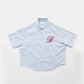 Blue and white striped shirt