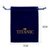 2025 Cross-Border New Ocean Heart Blue Necklace Women's European and American Style Titanic High-End Pendant