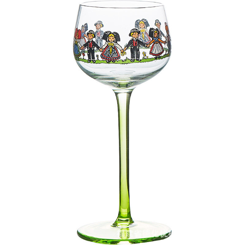 Alsas Villain Cup Scandinavian Ins Style Tall Red Wine Glass Creative Stylish Champagne Cocktail Glass Doll Cup
