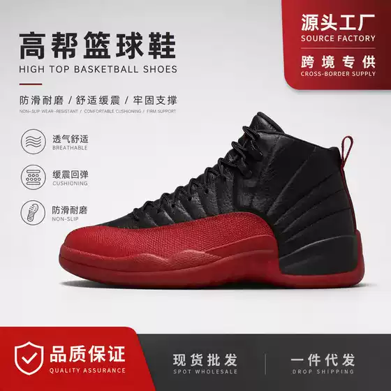 Putian Shoe Factory AJ12 high quality Cool Grey Chicago Bulls Black Purple Foreign Trade Joe 12 Men's and Women's Basketball Shoes