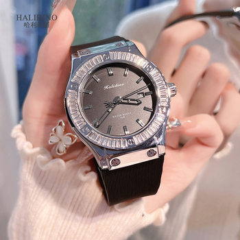 Women's Watch Fashion Waterproof New Light Luxury Niche Popular Large Dial Girls Fashion Watch Strap Calendar Watch