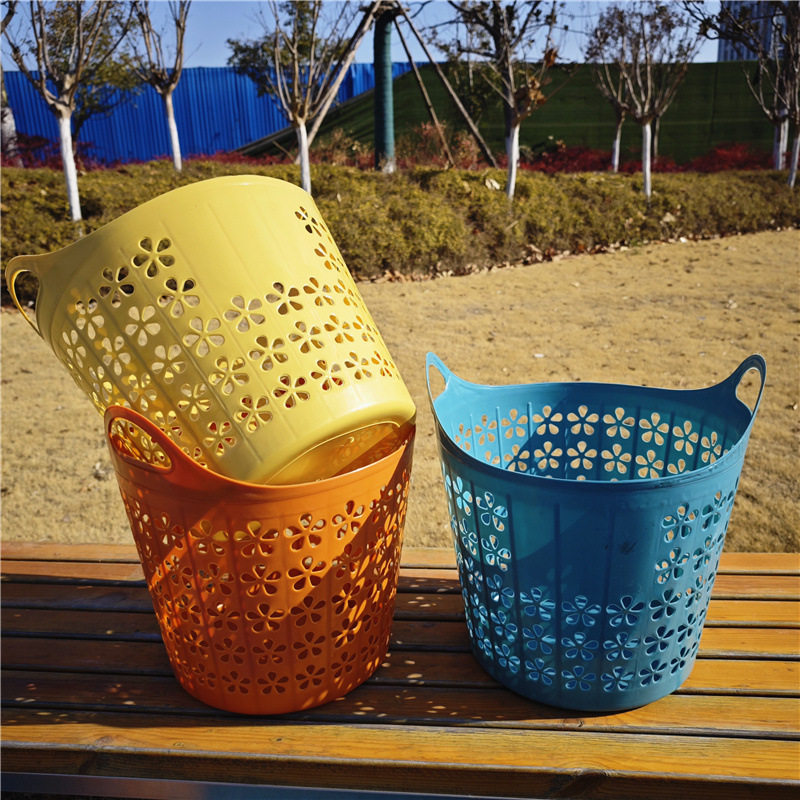 Dirty Clothes Basket Household Storage Basket Vegetable Basket Plastic Laundry Basket Printable Opening Gift Gift Storage Basket