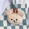 Cross-border Korean style cute crooked mouth bear coin purse plush data cable bag earphone bag coin storage bag